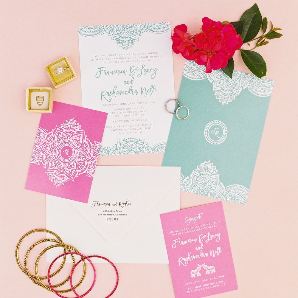 Modern Indian Henna Invitation