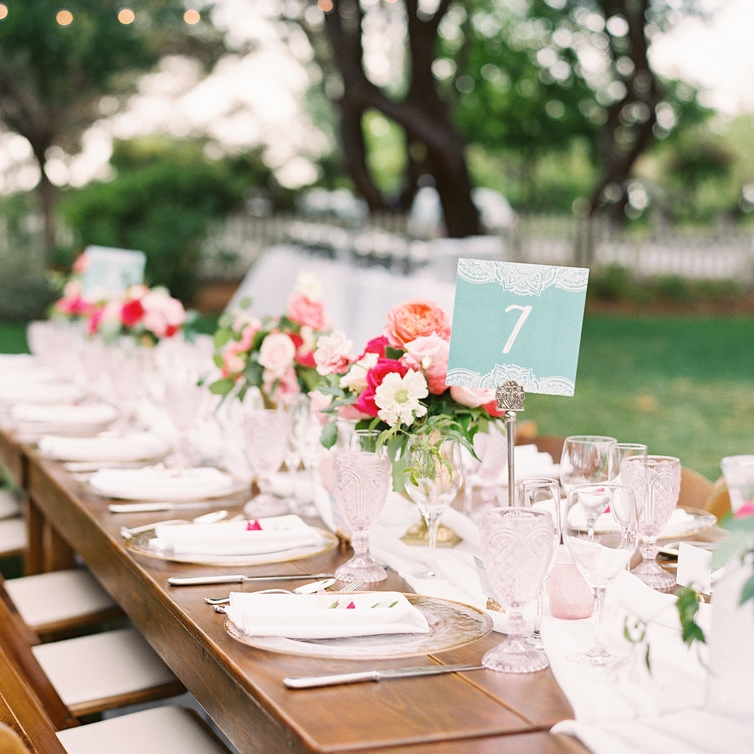 Modern Indian Wedding Table Numbers