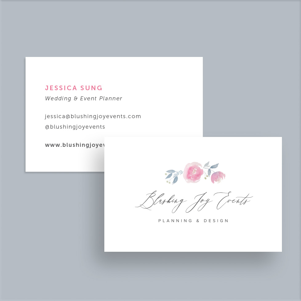 Blushing Joy Events Business Cards