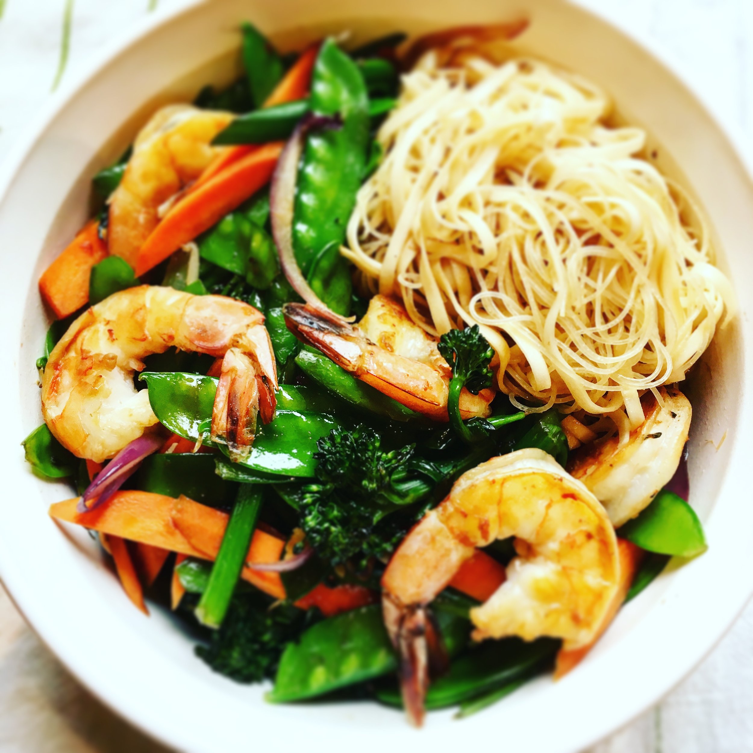 Shrimp Stir-fry with Noodles