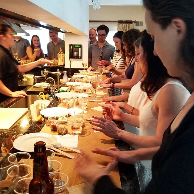 Dumpling pinching party! 🥟🥳 #cookingclass #instruction #demo #dumplings #catering #dinnerparty #instayum #enjoyculinarycompany