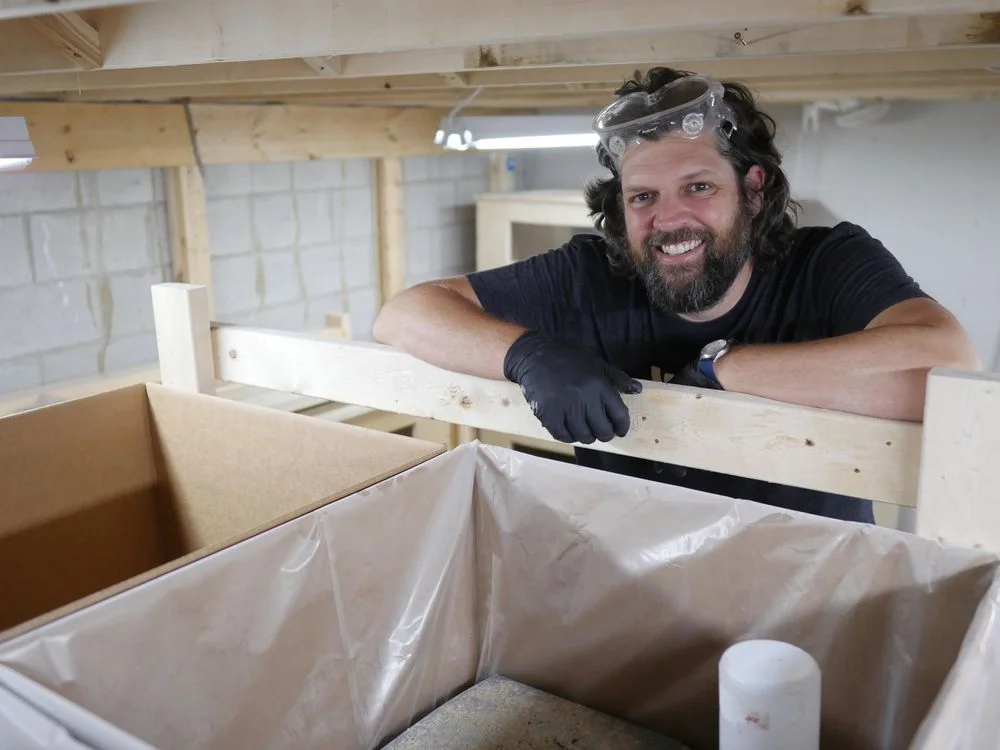 Joe Shouldice at his cricket farm in Owen Sound, Ont. on Wednesday, June 26, 2019. Patrick Spencer/The Owen Sound Sun Times/Post Media Network PATRICK SPENCER / PATRICK SPENCER/THE SUN TIMES/POST MEDIA NETWORK
