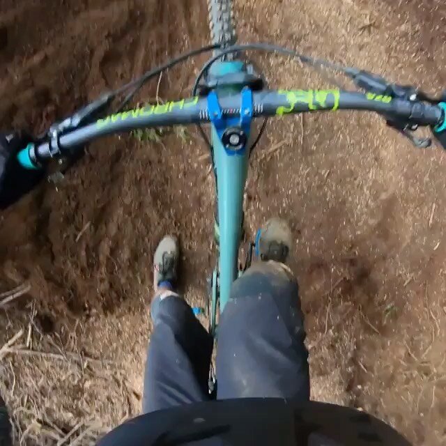 @northcoasttrailalliance A tease for you all:  Yet another line going in at #klootchycreek. This rider needs to dial it in a bit still but big shout out to all the local volunteers, and to Joel, Nate, Morgan and others who have been moving dirt on th