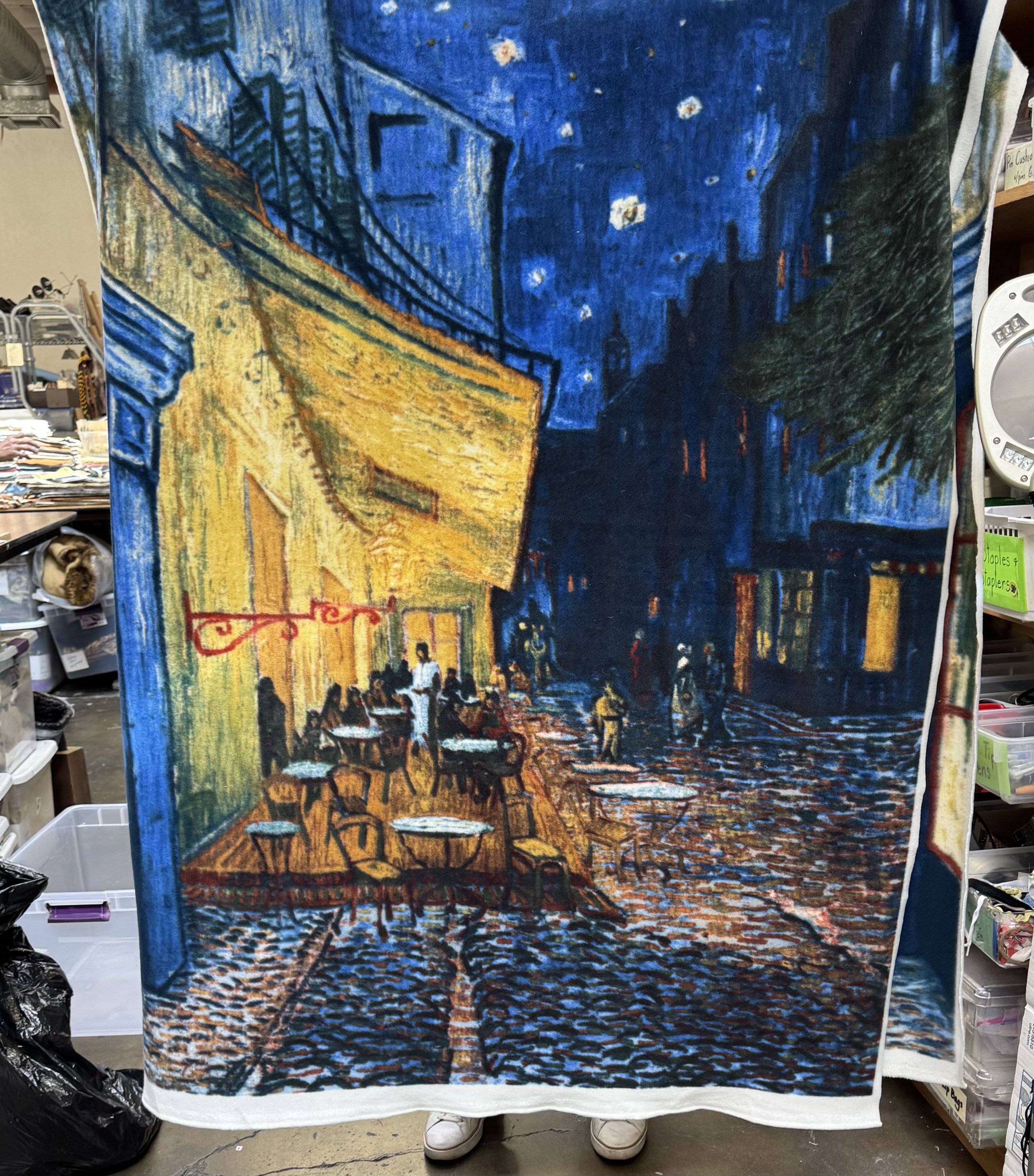 090426-F-AB Art panel, Café Terrace at Night by Van Gogh; 47"x60"