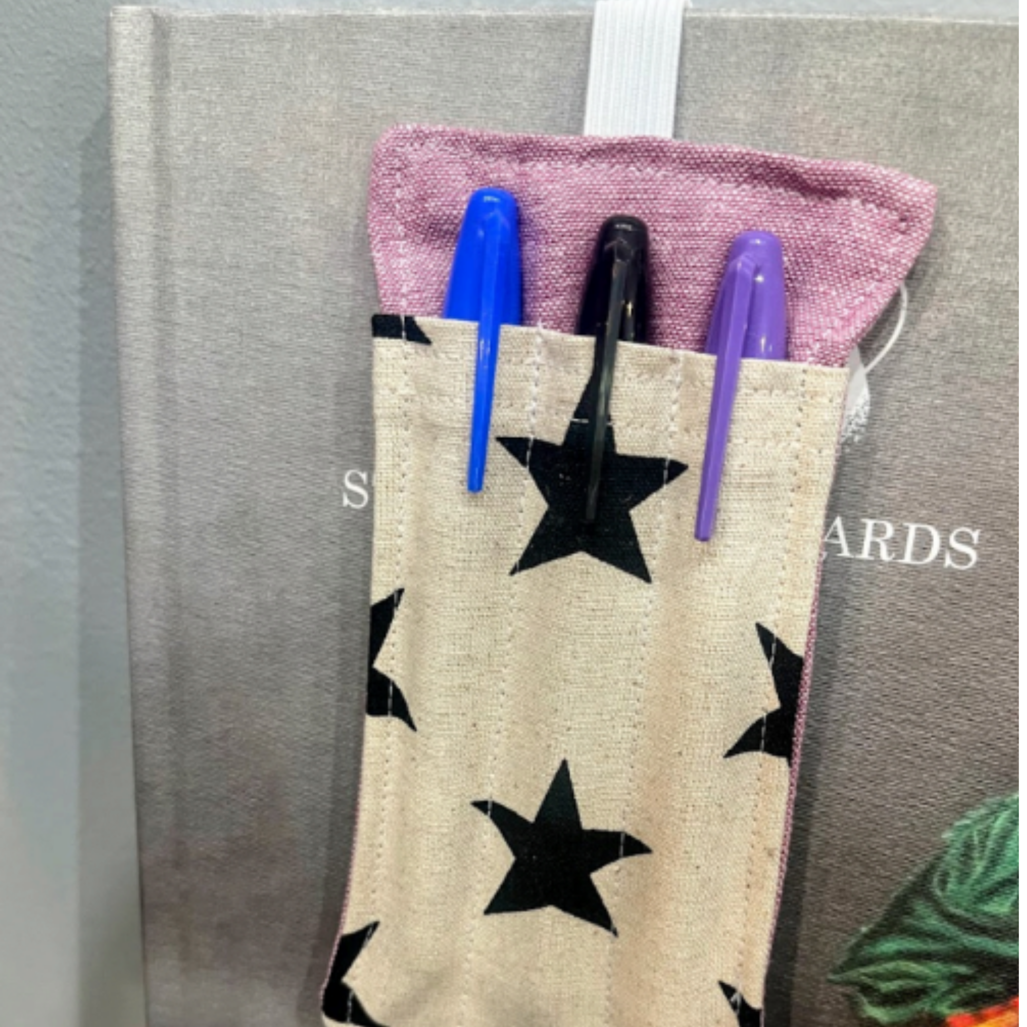 Pen-Holding Elastic Bookmark