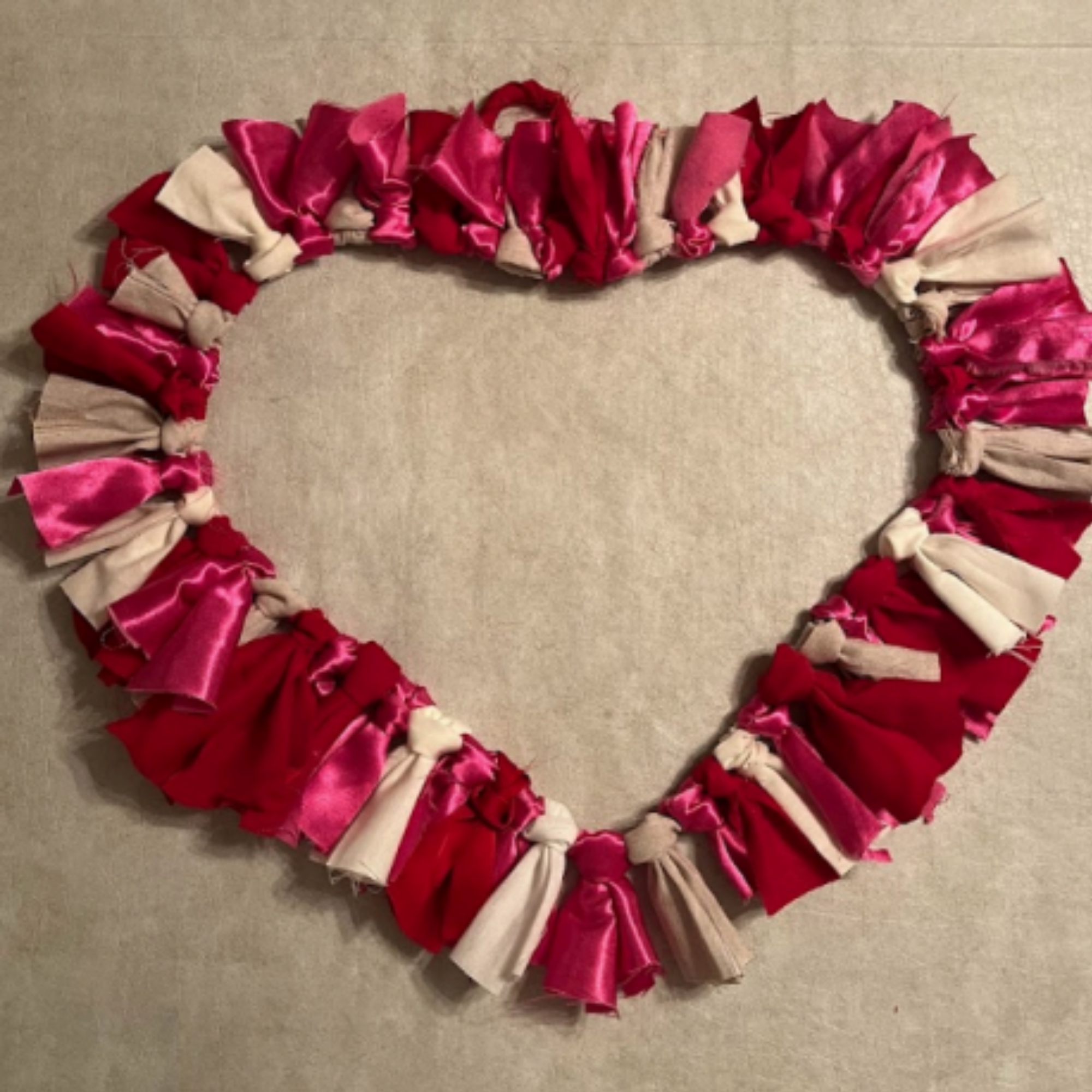 Knotted Fabric Wreath