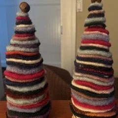 Handmade fabric trees