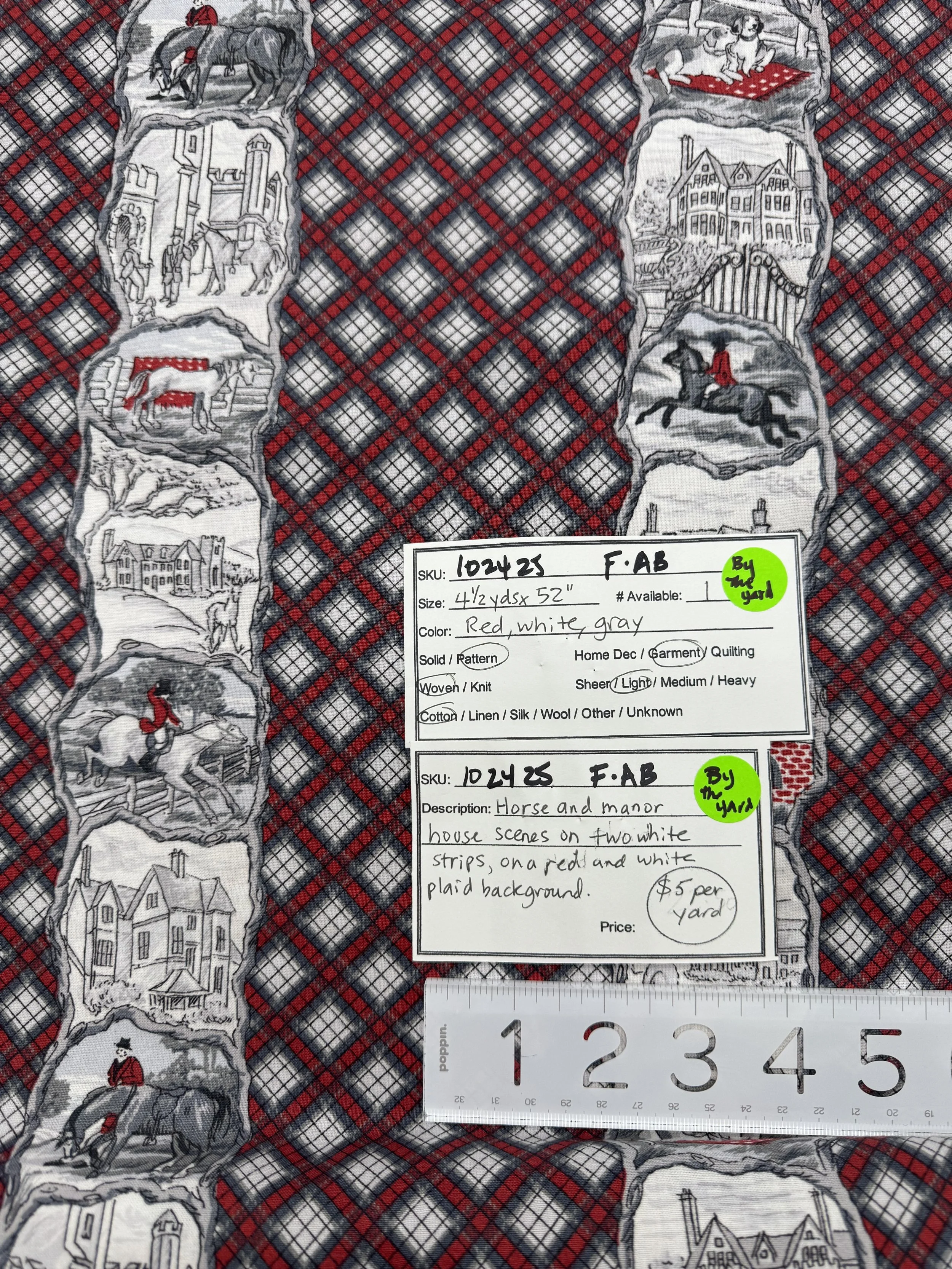 102425-F-AB House scenes; Cotton; 52"; by the yard