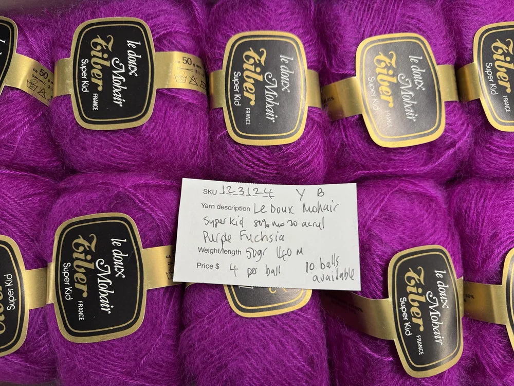 トップス KID MOHAIR CLASSIC 6B C/D Antique Purple Loft (70% kid mohair, 30% silk) – Row House Yarn