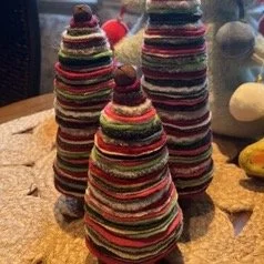 Handmade fabric trees
