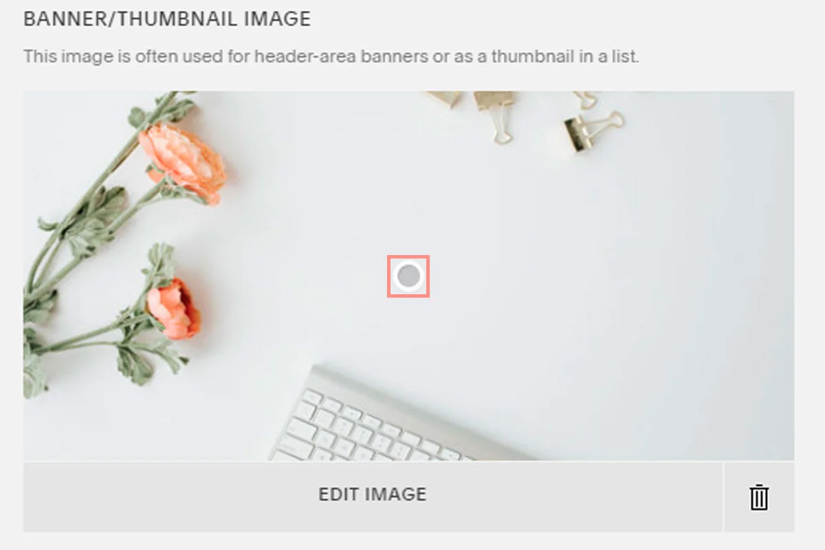 You can change a focal point on an image in Squarespace by dragging the dot in the middle of the image to where you want Squarespace to focus if the image is cropped | www.jessicahainesdesign.com