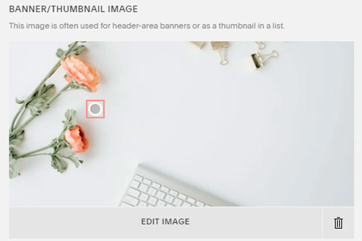 You can change a focal point on an image in Squarespace by dragging the dot in the middle of the image to where you want Squarespace to focus if the image is cropped | www.jessicahainesdesign.com
