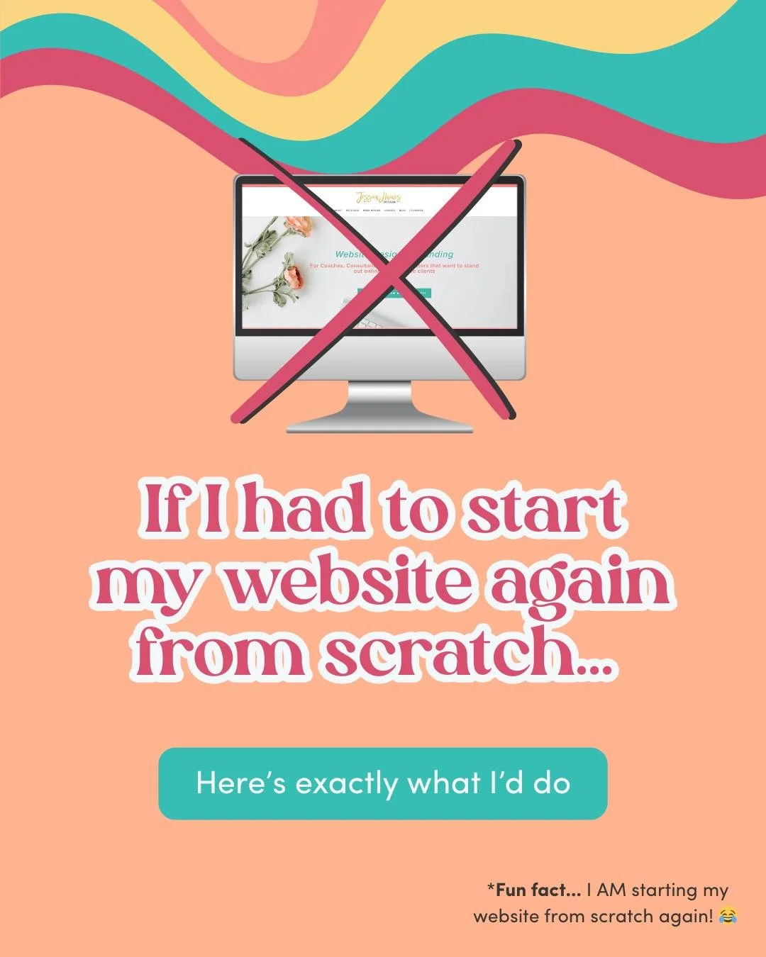 Here&rsquo;s something I never do again when creating a website 👀👇

Create the design first, add the copy later

 (however, I sometimes do BOTH, *at the same time* 🙈)

I've tried this a few times with clients when they didn't have their copy ready