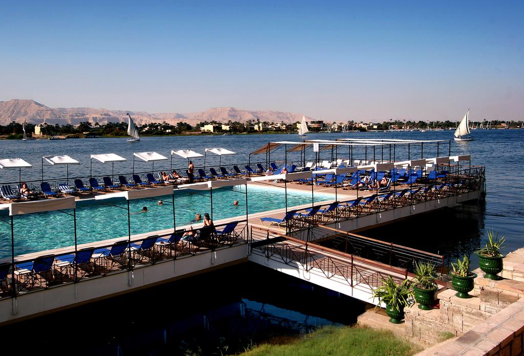 Pool over the Nile River in Luxor, Egypt