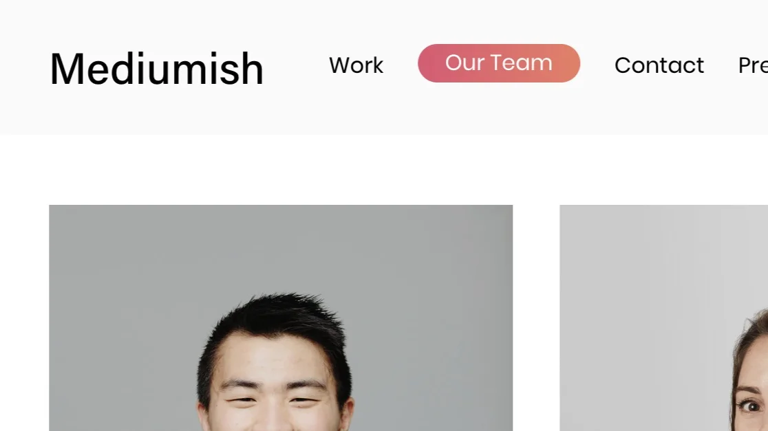 Gradient Pill Active Navigation Style