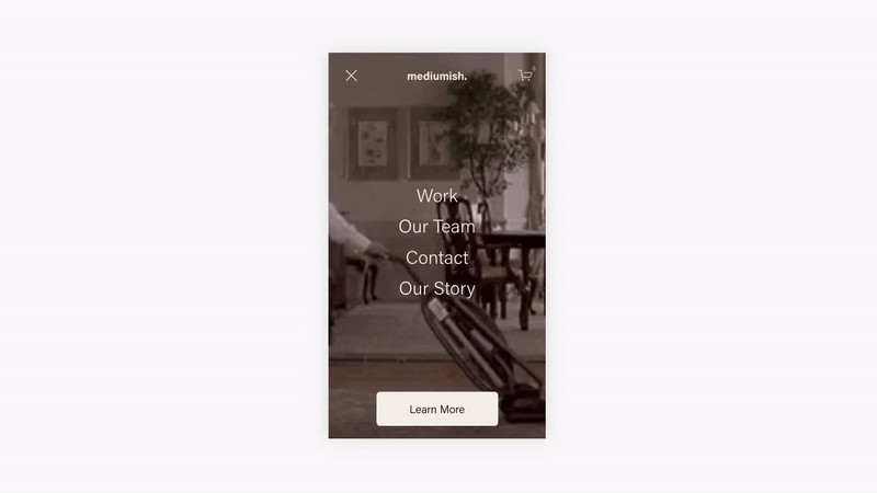 GIF Mobile Menu Background