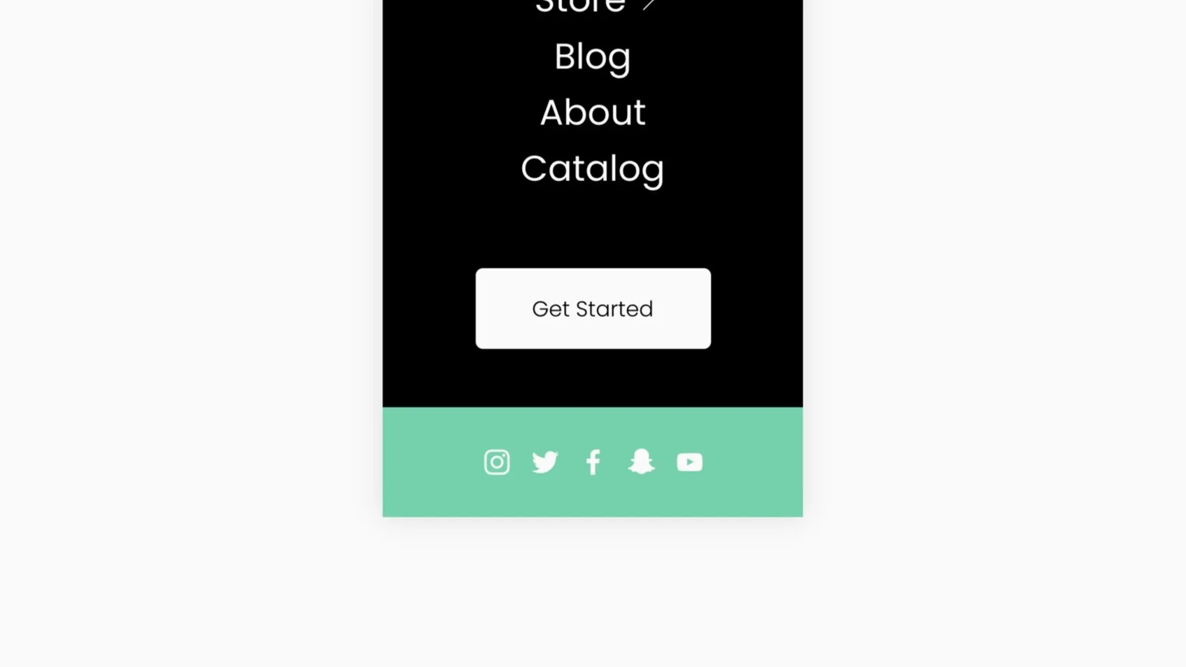 Mobile Menu Social Bar