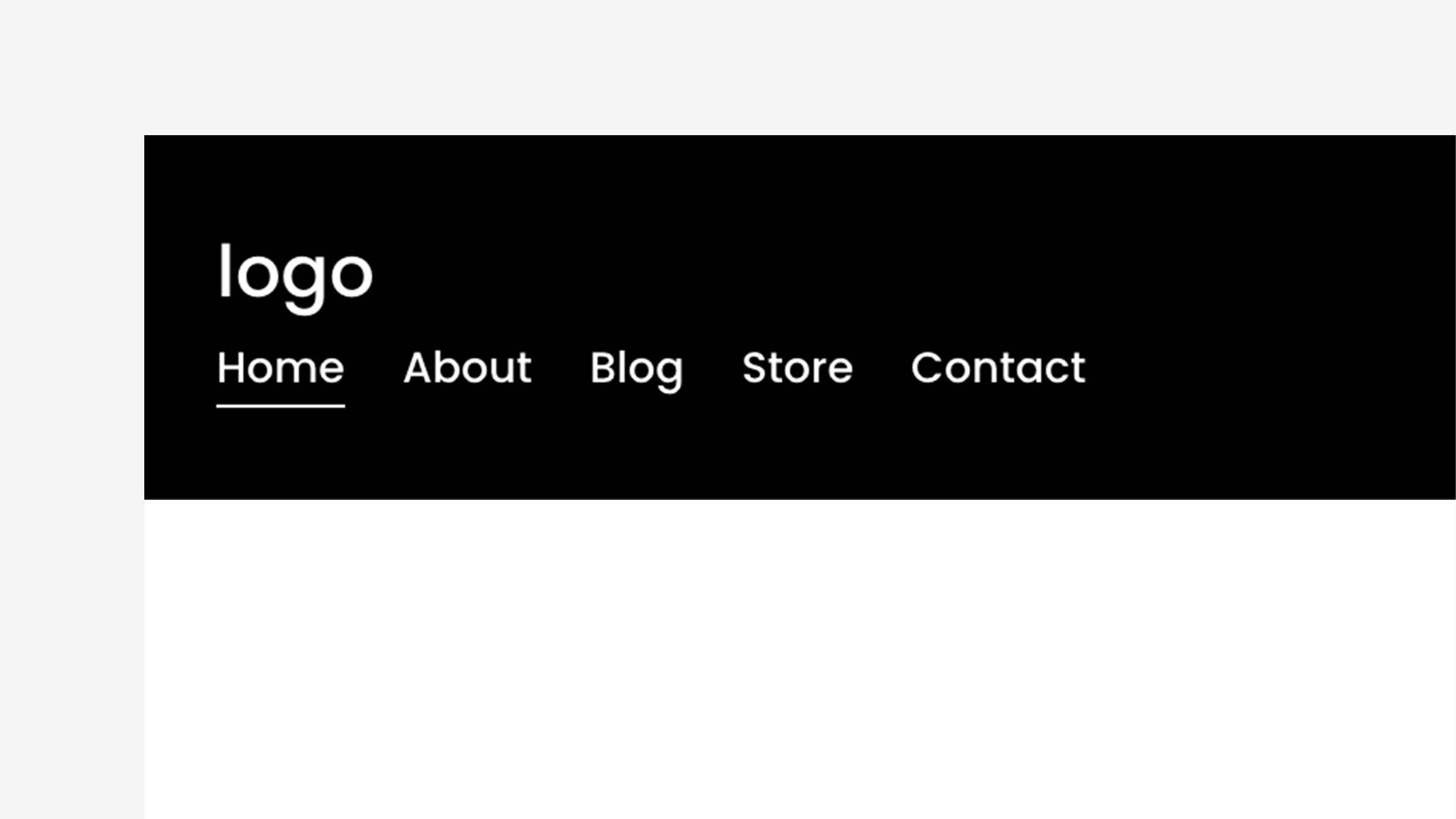 Header Layout - Navigation Below Logo