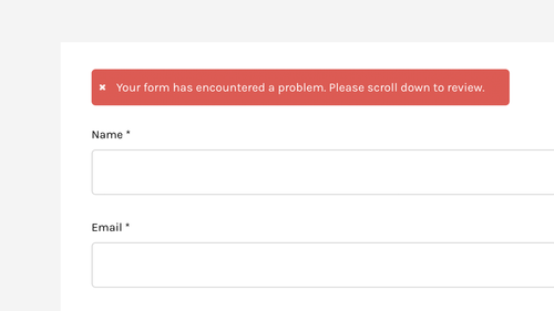Error Alert Style - Form Block — Ghost Plugins