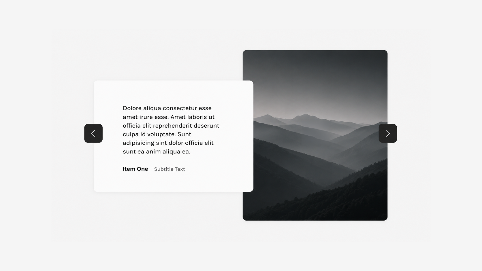 Front Info and Image Slider