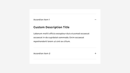 Description Titles - Accordion Block — Ghost Plugins