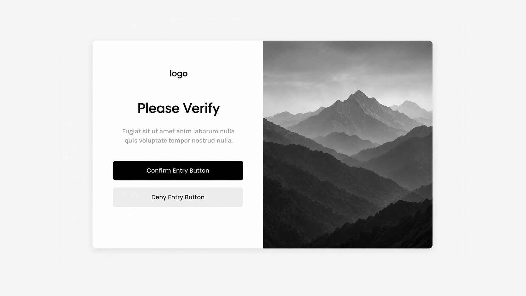 Verification Pop Up