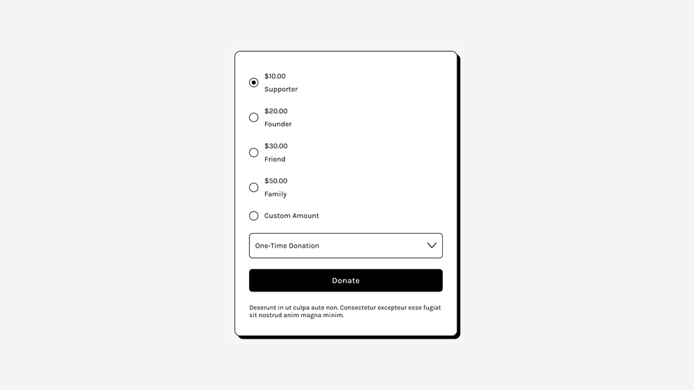 Solid Shadow Style - Donation Block — Ghost Plugins