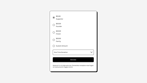 Solid Shadow Style - Donation Block — Ghost Plugins