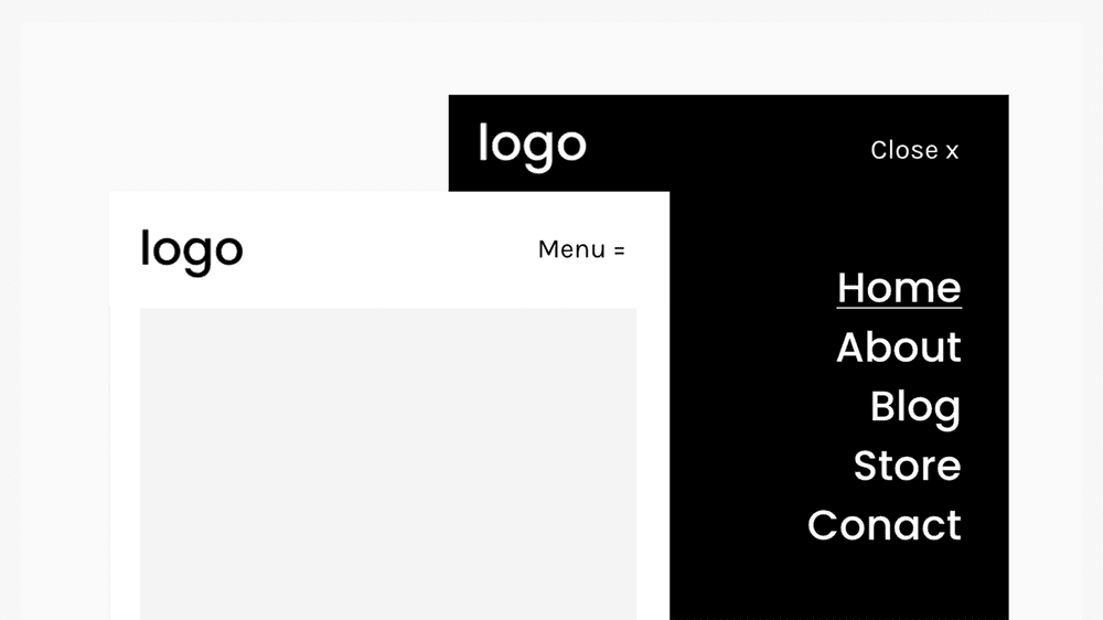 Replace Mobile Menu = Icon With Text — Ghost Plugins
