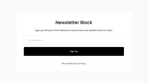 Full Width Newsletter Block — Ghost Plugins