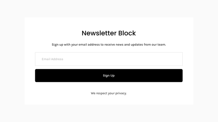 Full Width Newsletter Block — Ghost Plugins