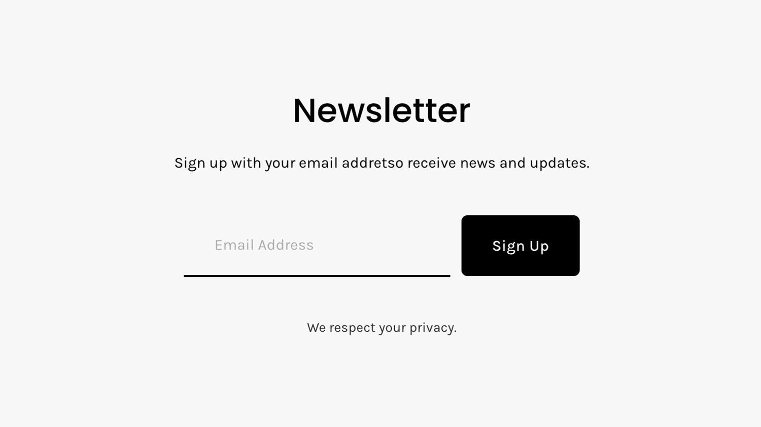 Underline Style (#01) - Newsletter Block — Ghost Plugins