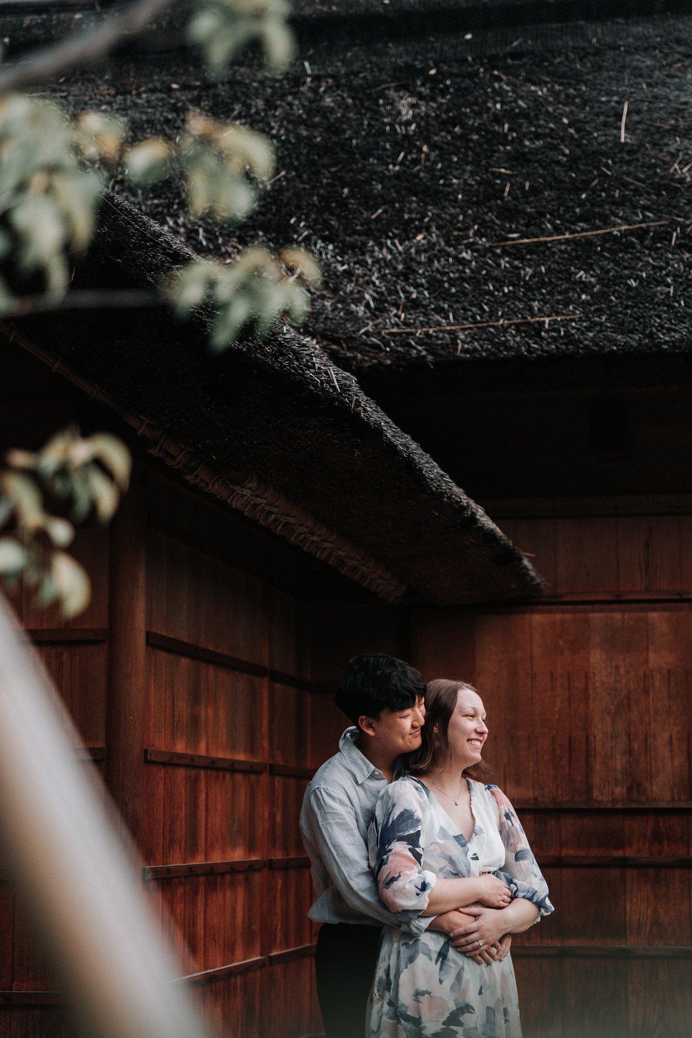 Tokyo engagement photoshoot at Japanese garden
