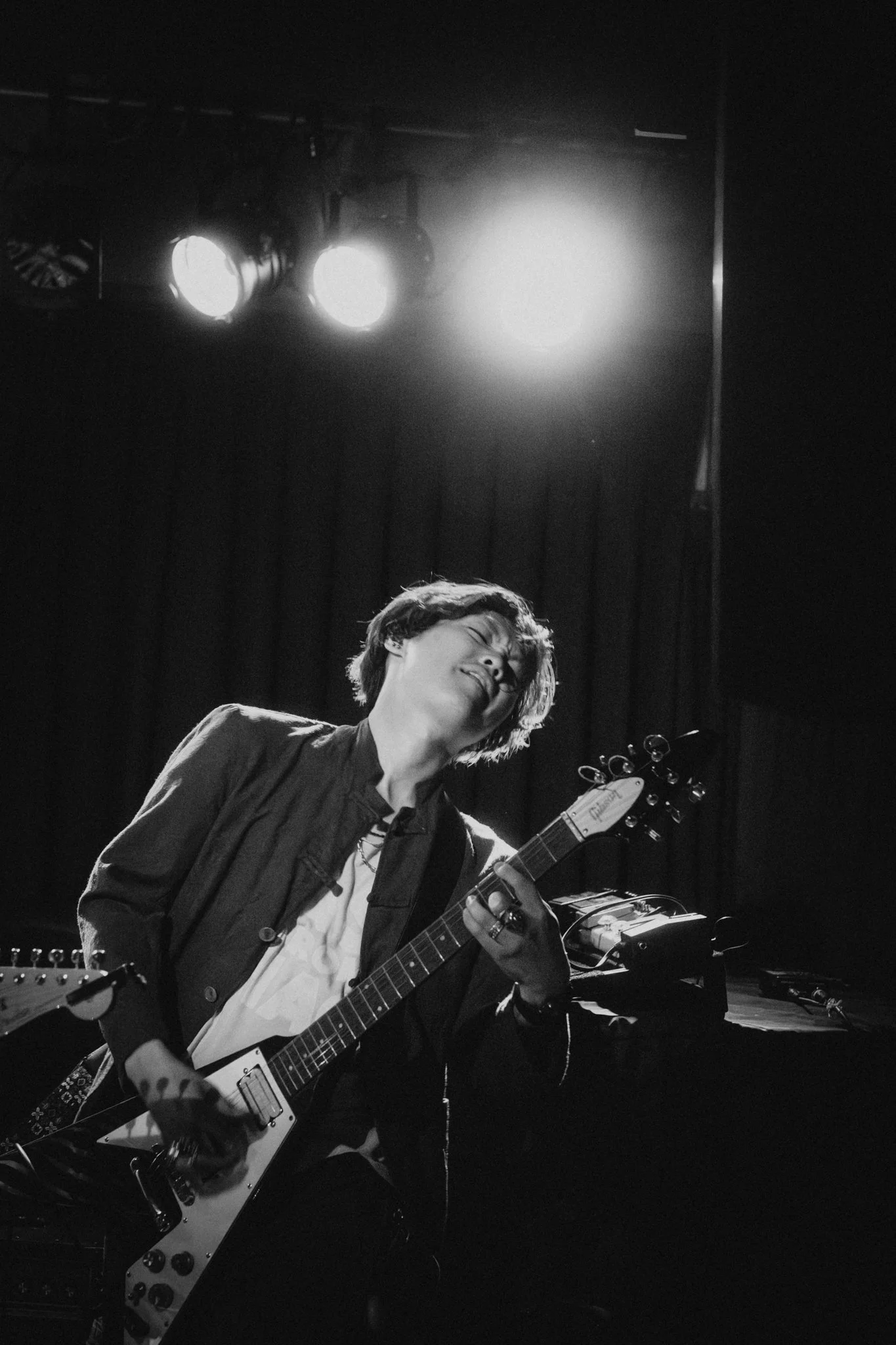 Band member of Fuqa performing live show in Tokyo