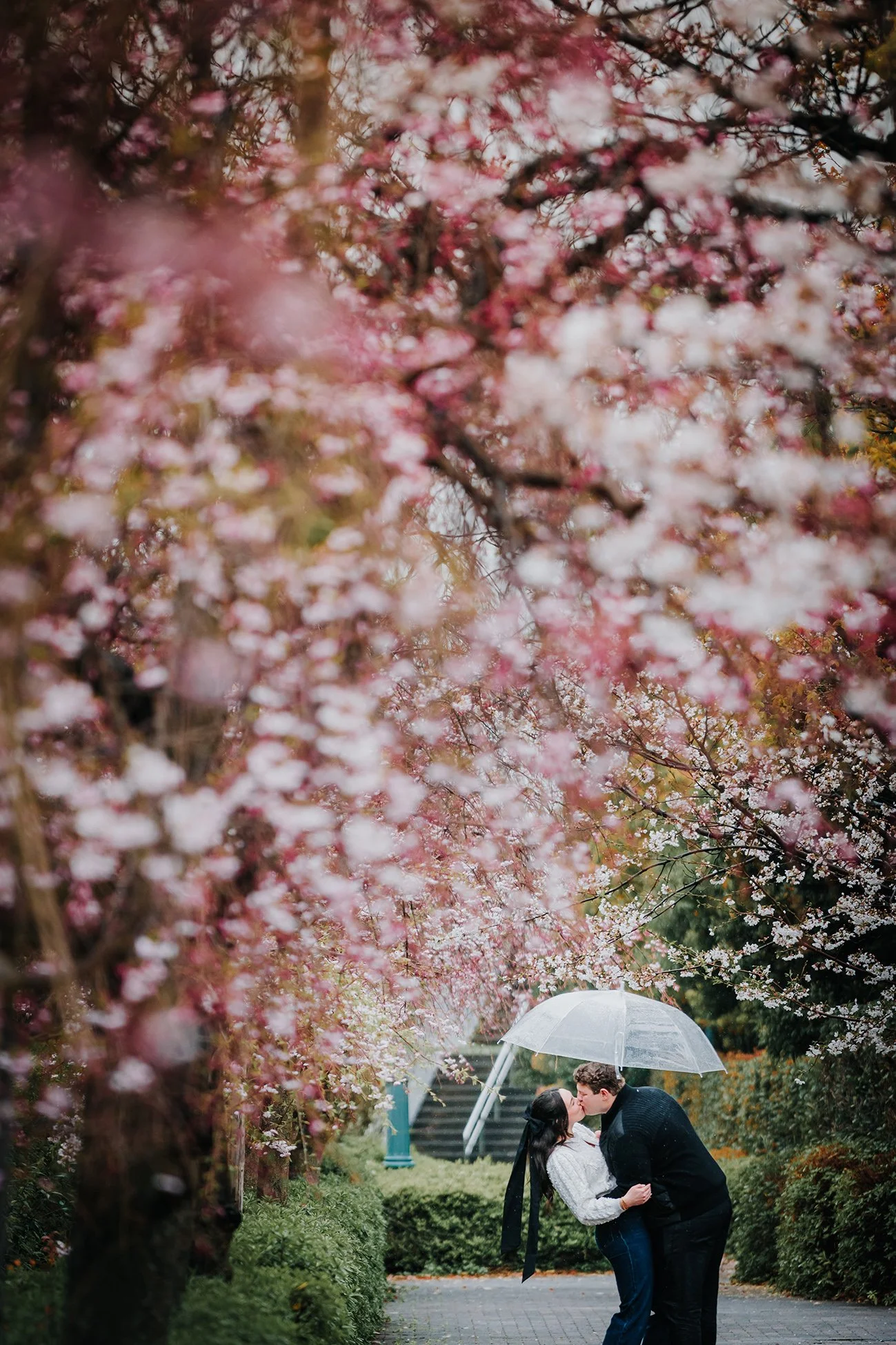 Tokyo cherry blossom engagement photoshoot 