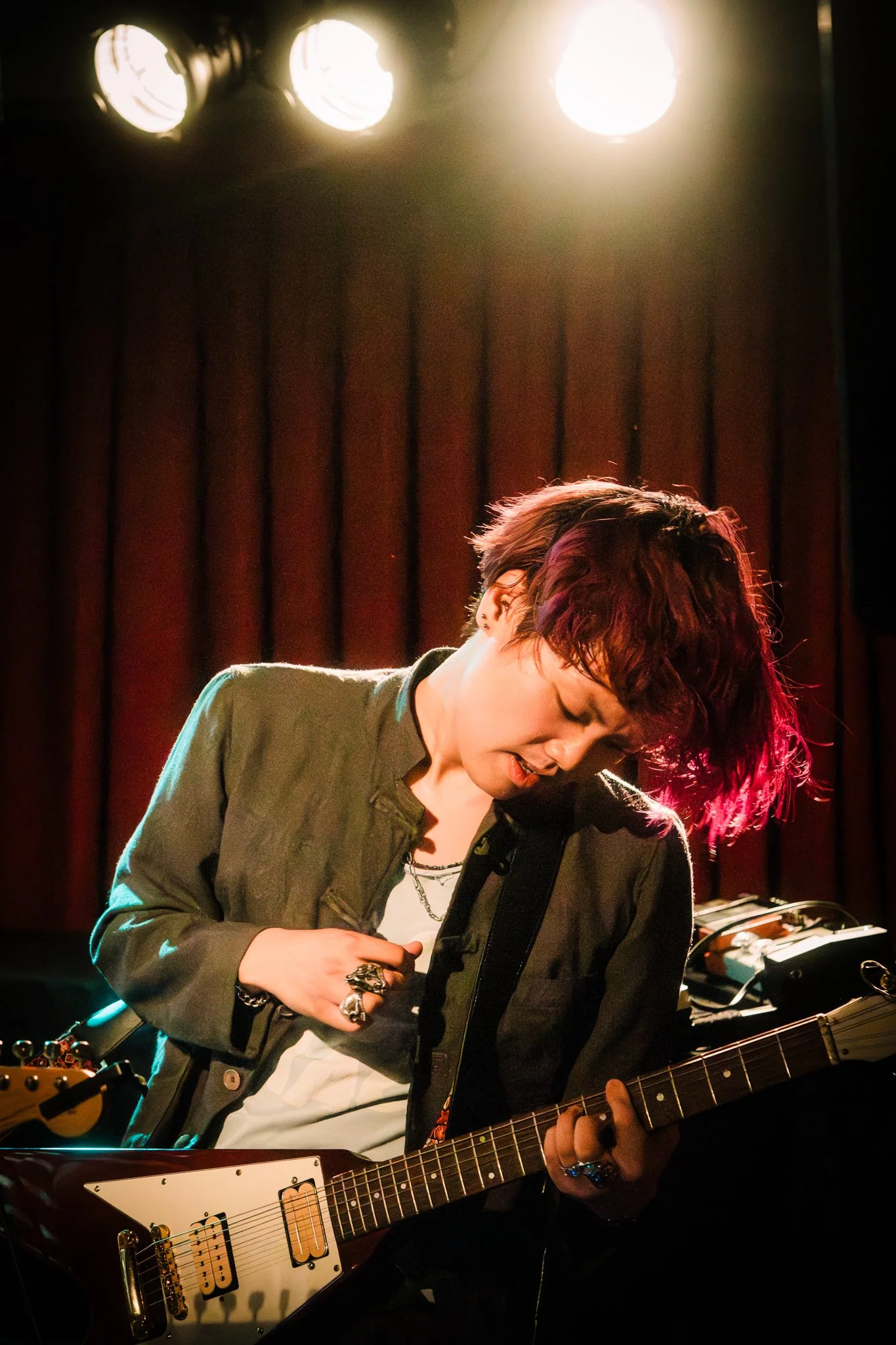 Band member of Fuqa performing live show in Tokyo