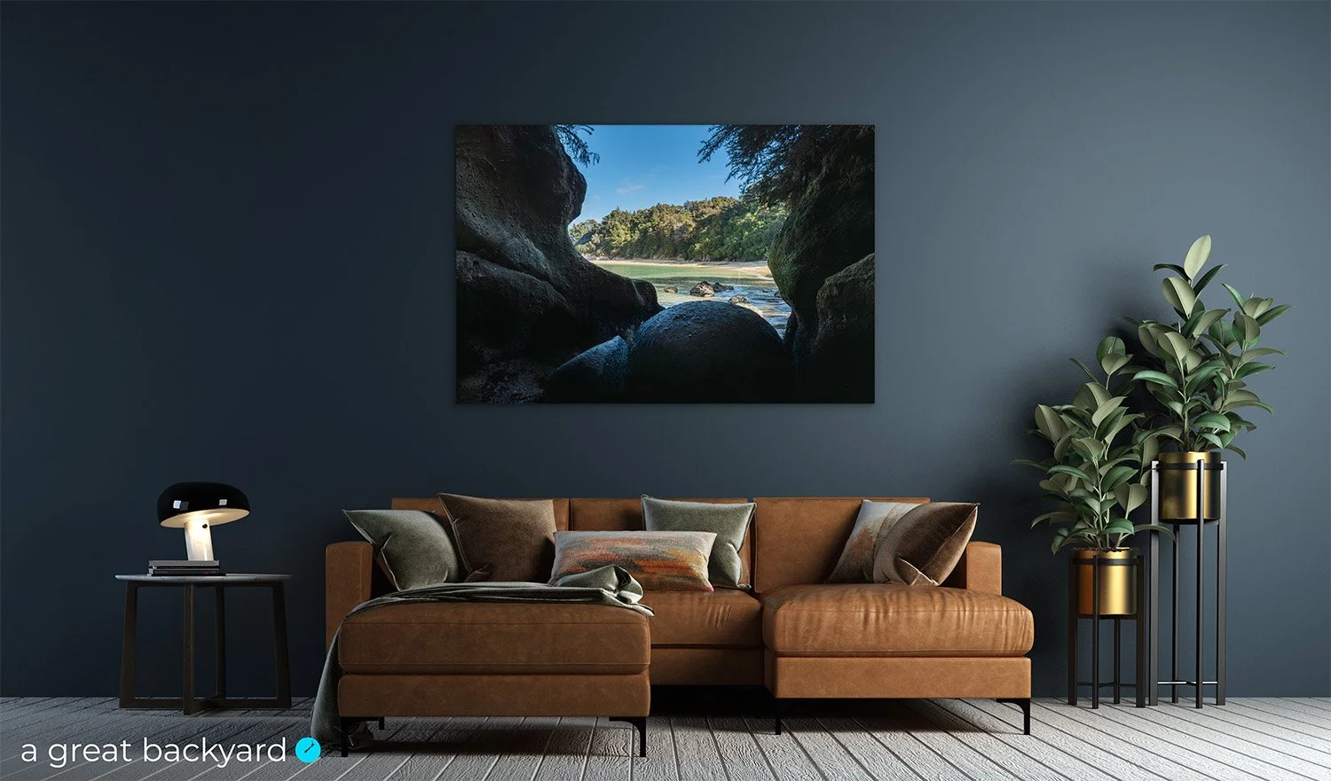 Kaiteriteri Cove print on home wall | a great backyard New Zealand landscape photography prints