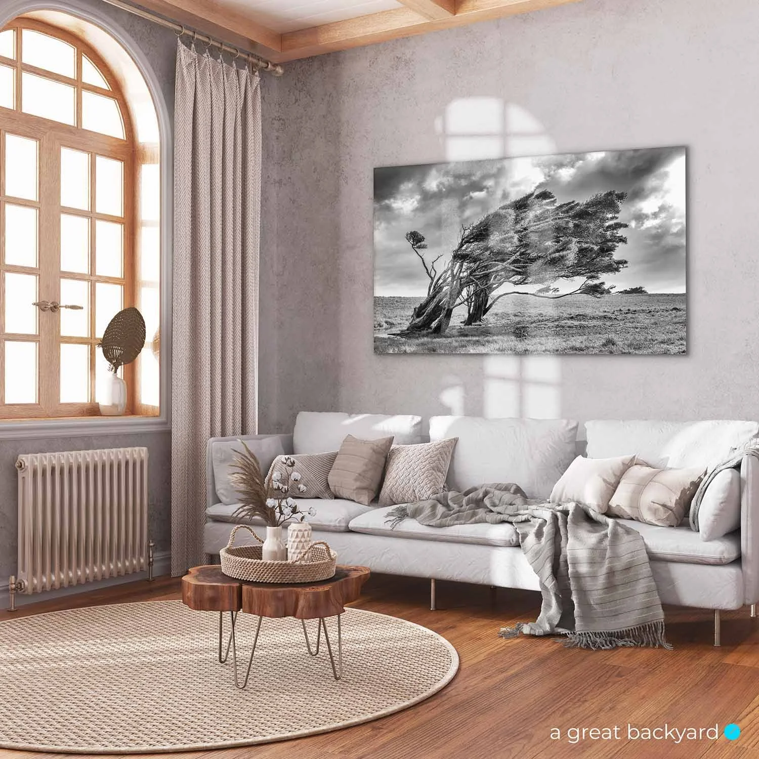 Epic West Coast trees print hanging on an interior wall | a great backyard New Zealand photography