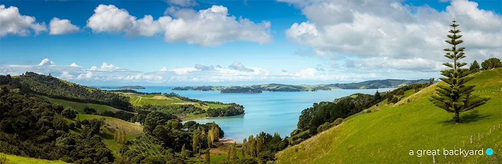 Waiheke Island Panorama by Corin Walker Bain | a great backyard photography
