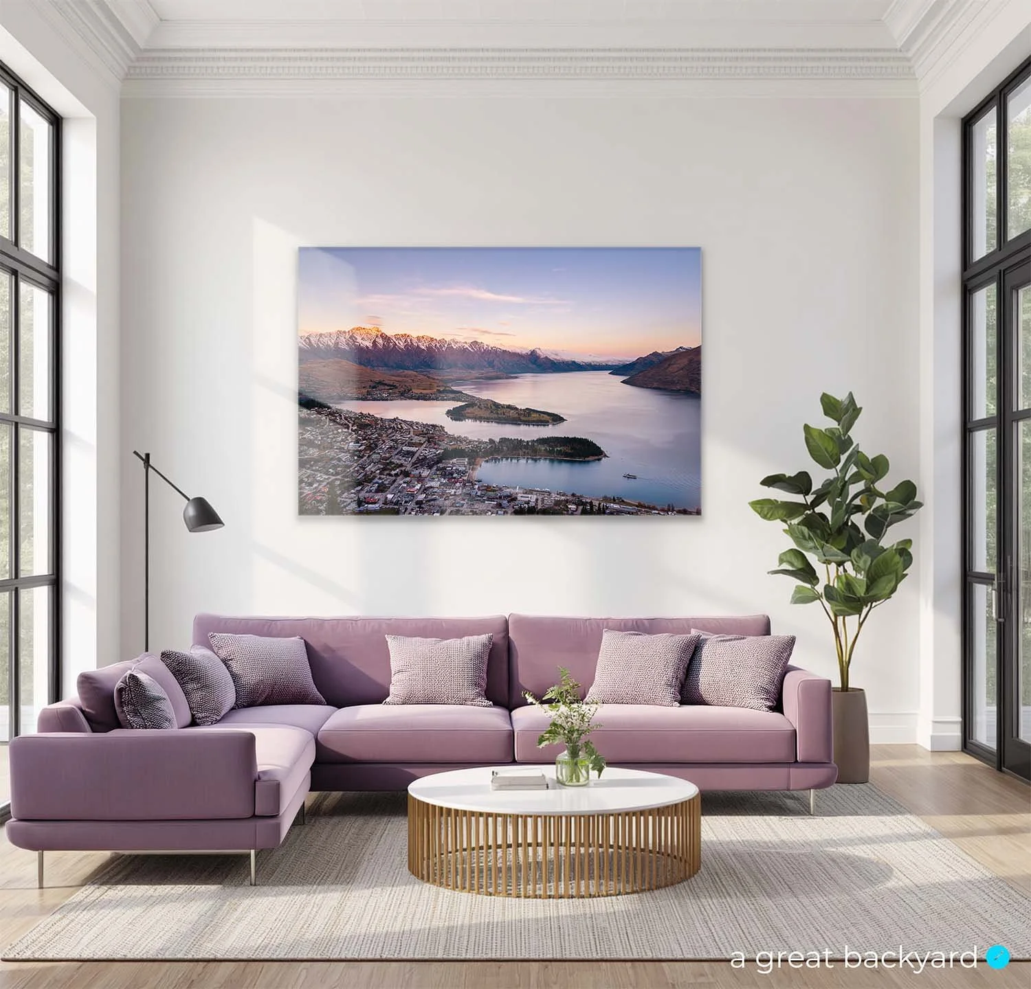 Queenstown print on home wall | a great backyard Statement Wall Art