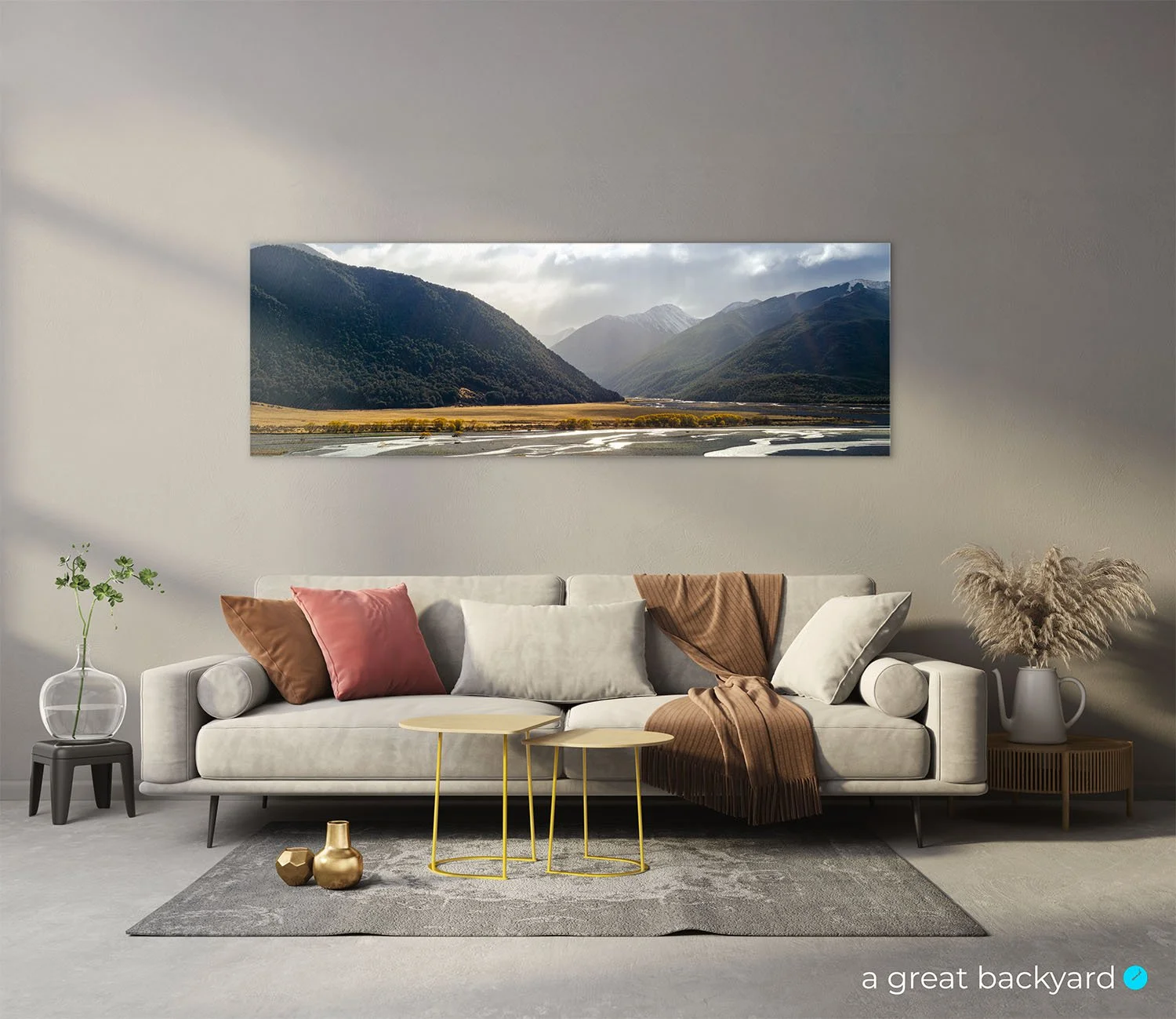 Arthur's Pass print on interior wall | a great backyard photography prints made in NZ