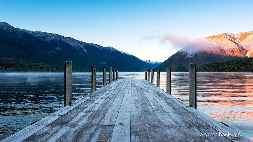 Nelson Lakes Jetty by Corin Walker Bain | a great backyard New Zealand landscape prints