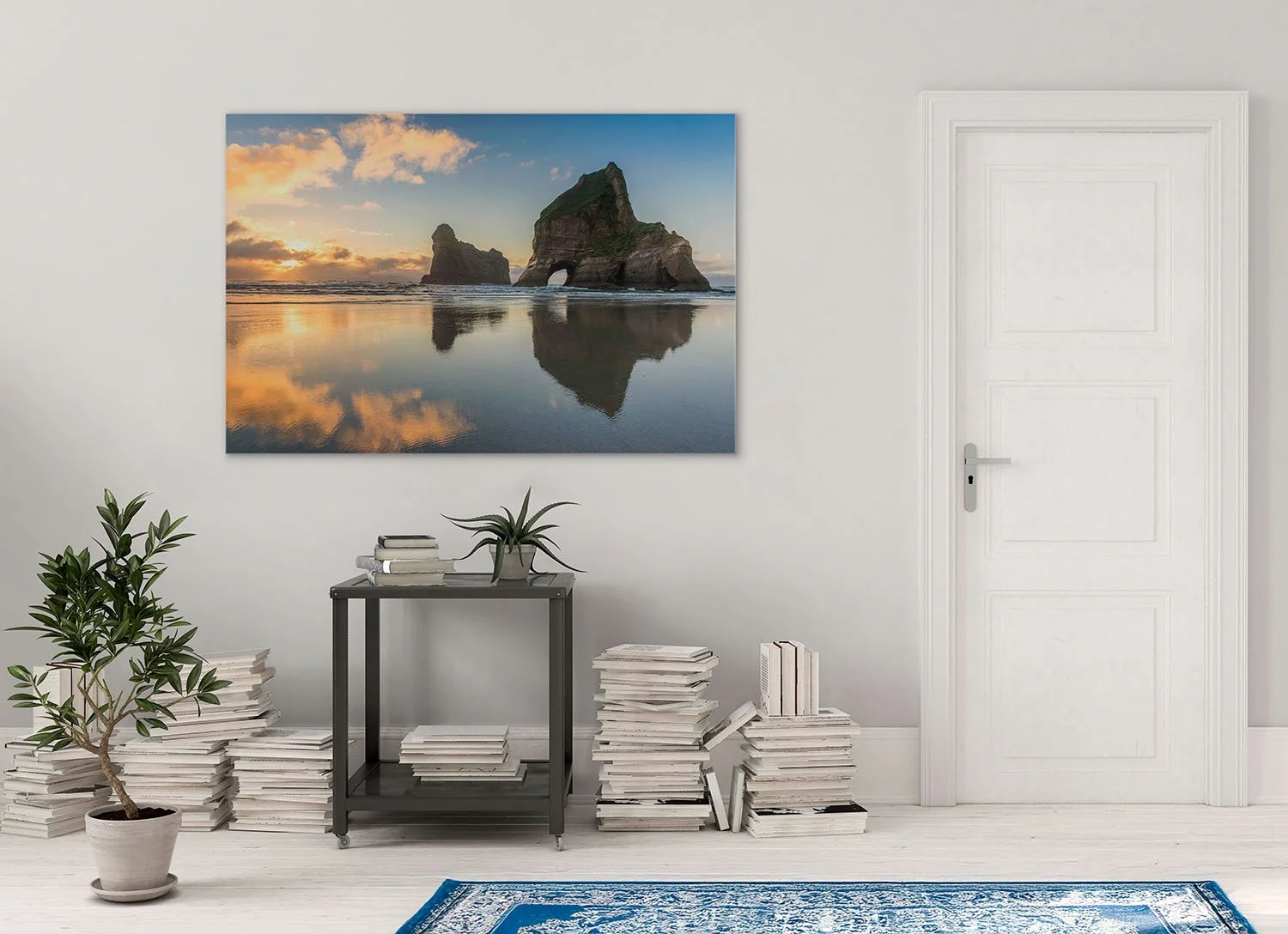 Wharariki Reflection print on interior wall | a great backyard proudly made in New Zealand