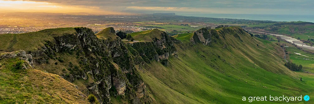 View of Te Mata Peak at sunset