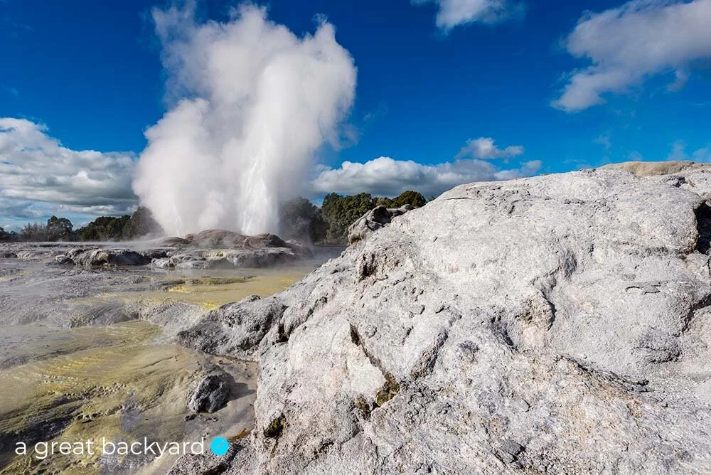 Pohutu Geyser by Corin Walker Bain | a great backyard