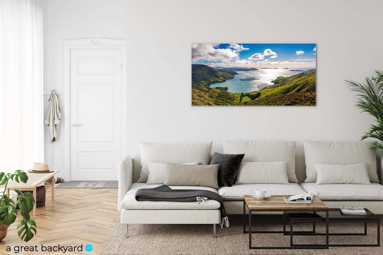 Titirangi Bay print on home wall | a great backyard New Zealand