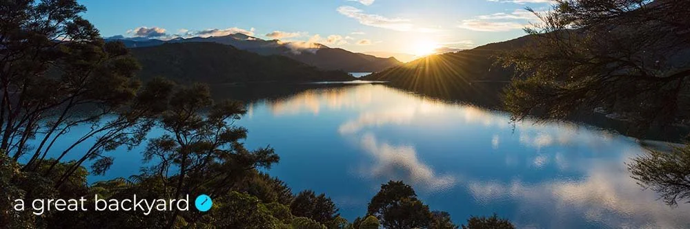 Kenepuru Sound Panorama by Corin Walker Bain | a great backyard NZ landscape photography prints