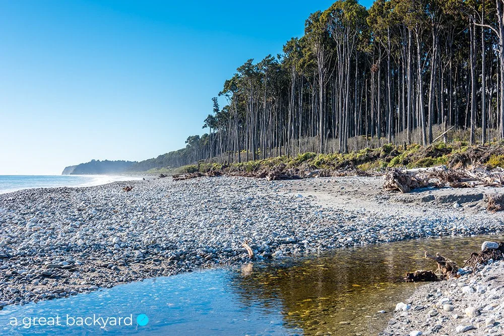 Pebbles on the beach at Bruce Bay by Corin Walker Bain | a great backyard