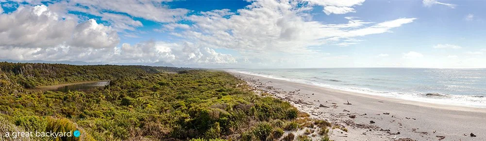 Ship Creek panorama by Corin Walker Bain | a great backyard New Zealand photography