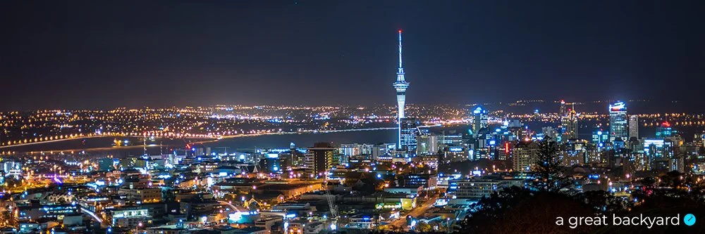 Auckland night panorama by Corin Walker Bain | a great backyard epic NZ imagery